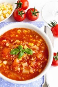 Mexican Tomato & Corn Soup