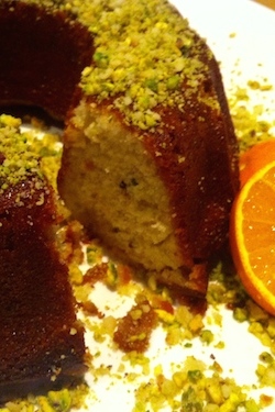 Macadamia & Pistachio Orange Syrup Cake 250x375